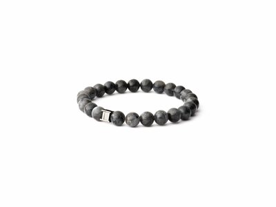 GEMINI | Bracelet | Gem Grey Wolf | Larvikite | 8mm | G8