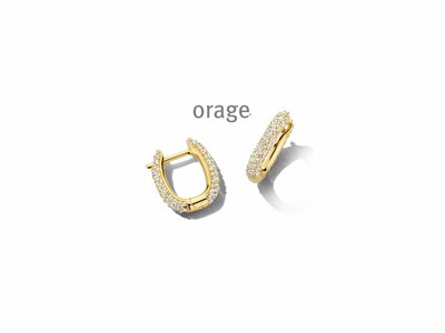 Orage | Créoles | Plaqué Or | Oxyde de Zirconium | AT148