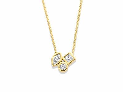 Loumya Gold "Or" | Collier | Or Jaune | 3 Sortent de Diamants | 065418/A