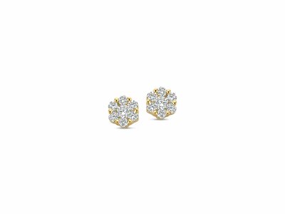Loumya Gold "Or" | Boucles d'Oeilles | Or Jaune | Diamants | 93BD19/A