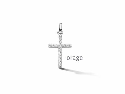 Orage | Pendentif | Argent | Oxyde De Zirconium | Croix | AW247