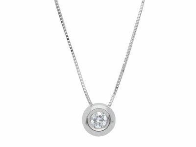 Loumya Gold "Or" | Collier | Or Blanc  | Diamant 0.090ct | J204745