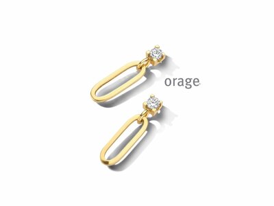 Orage | Boucles D'Oreilles | Plaqué Or | AT329