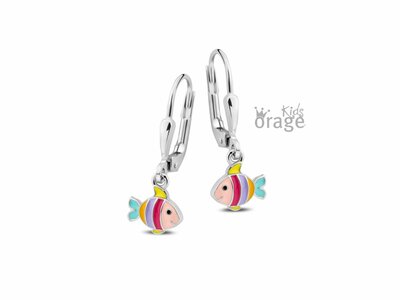 Orage Kids | Boucles d'Oreilles | Argent | Poisson | Multicolore | K2517