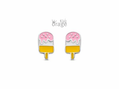Orage Kids | Boucles d'Oreilles | Argent | Crème Glacée | Multicolore | K2607