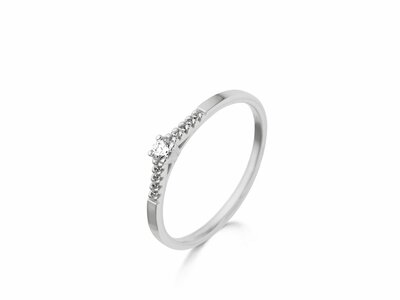 Loumya Gold "Or" | Bague | Or Blanc | Diamants 0.030ct | 0.070ct | 91MZ26/A