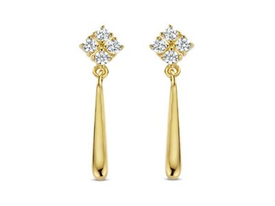 Naiomy Silver | Boucles d'Oreilles | Plaqué Or | Oxyde de Zirconium | N3P53