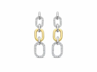 Naiomy Silver | Bourcles d'Oreilles | Argent | Bicolore | Oxyde de Zirconium | N3H64