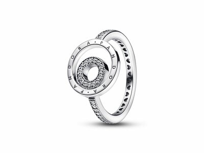 Pandora | Bague | Pavée Cercles  | Logo Pandora Signature | 192316C01