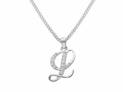 Loumya Silver | Collier | Argent | Oxyde de Zirconium | Lettre L | 07123L