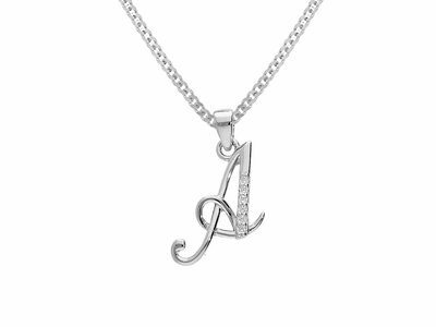 Loumya Silver | Collier | Argent | Oxyde de Zirconium | Lettre A | 07123A