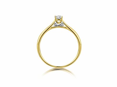 Loumya Gold "Or" | Bague | Or Jaune | Bicolore | Diamant 0.18ct | R45768B