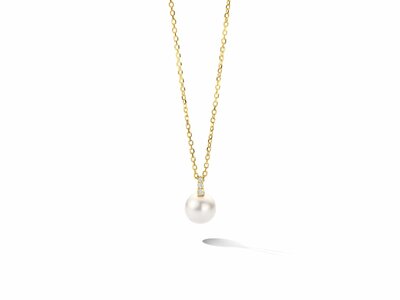 Loumya Gold "Or" | Collier | Or Jaune | Perle de Culture | Diamants 0.05ct | P48411-2