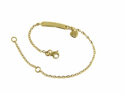 Loumya Gold "Or" | Bracelet | Identité Bébé | Or Jaune | Coeur | Personnalisable | 162233