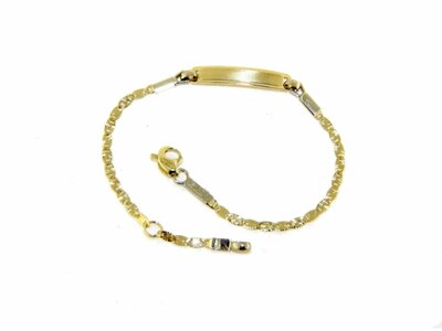 Loumya Gold "Or" | Bracelet | Identité Bébé | Or Bicolore | Personnalisable | 166072