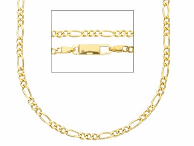 Loumya Gold "Or" | Chaîne | Or Jaune | Maille Figaro 1+3 | 070GG50