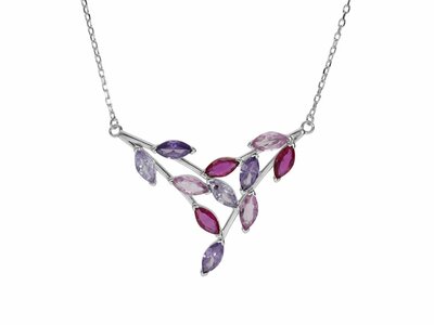 Loumya Silver | Collier | Argent | Violet Rose | 032756