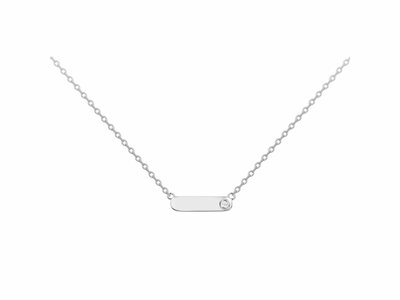 La Garçonne Diamant | Collier | Argent | Diamant | Personnalisable | 20700020