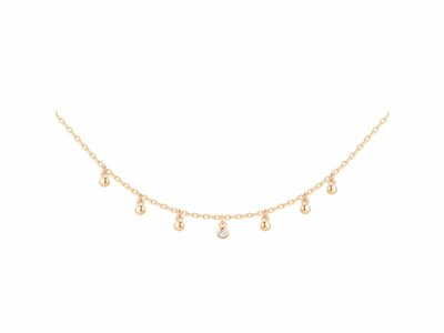 La Garçonne Diamant | Collier | Plaqué Or | Diamant | 26700011