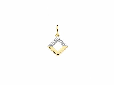 Loumya Gold "Or" | Pendentif | Or Jaune | Bicolore | Diamant 0.005ct | AH0018D