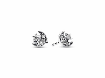 Pandora | Boucles D'Oreilles | Lunes Et Etoiles Scintillantes | 292990C01