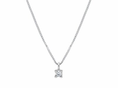 Loumya Gold "Or" | Collier | Or Blanc | Diamant 0.030ct | J204746