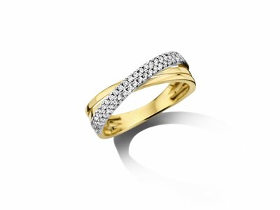 Loumya Gold "Or" | Bague | Or Jaune | Bicolore | Diamants 0.21ct | 63550R008