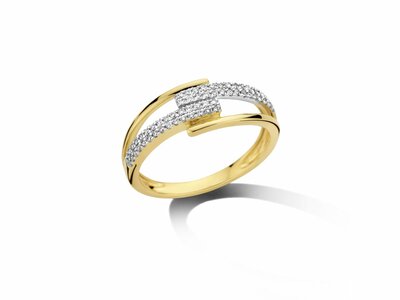 Loumya Gold "Or" | Bague | Or Jaune | Bicolore | Diamants 0.19ct | R68285