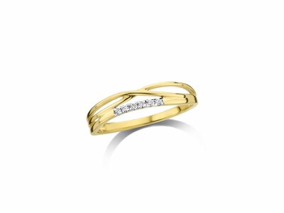 Loumya Gold "Or" | Bague | Or Jaune | Diamants 0.03ct | R49120-1