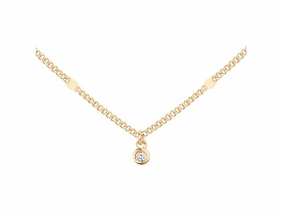 La Garçonne Diamant | Collier | Pure Essentielle | Plaqué Or | Diamant 0.015ct | 26700045