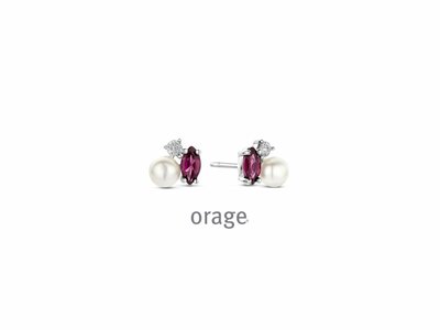 Orage | Boucles d'oreilles | Argent | Perles de Culture| Oxyde de Zirconium | AW257
