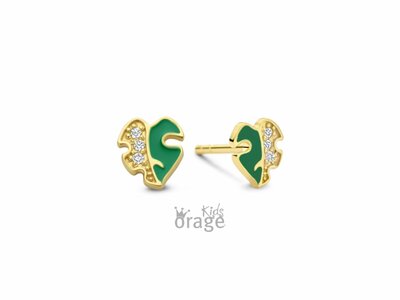 Orage Kids | Boucles D'Oreilles | Plaqué Or | Feuilles | K2780