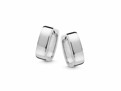 Naiomy Silver | Boucles d'Oreilles | Créoles | Argent | 13x15mm | N4I68