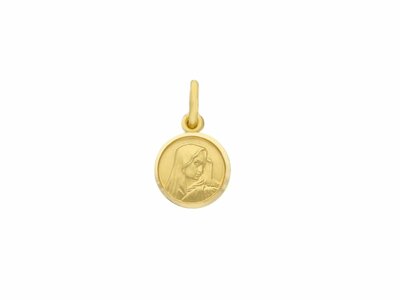 Loumya Gold "Or" | Pendentif | Or Jaune | Médaille Religieuse Vierge | ø11mm | 094163M11