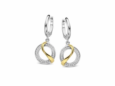 Naiomy Silver | Boucles d'Oreilles | Argent | Bicolore | Oxyde de Zirconium | N4H53