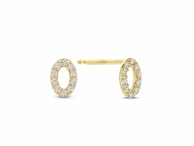 Loumya Gold "Or" | Boucles d'Oreilles | Or Jaune | Oxyde de Zirconium | AE0109C