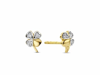 Loumya Gold "Or" | Boucles d'Oreilles | Or Jaune | Oxyde de Zirconium | AE0119C