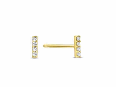 Loumya Gold "Or" | Boucles d'Oreilles | Or Jaune | Oxyde de Zirconium | AE0120C