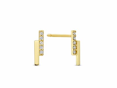 Loumya Gold "Or" | Boucles d'Oreilles | Or Jaune | Oxyde de Zirconium | AE0121C