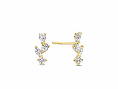 Loumya Gold "Or" | Boucles d'Oreilles | Or Jaune | Oxyde de Zirconium | AE0122C