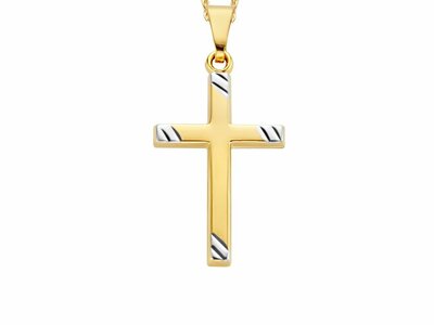 Loumya Gold "Or" | pendentif | Or Jaune| Bicolore | Croix | AH0077L