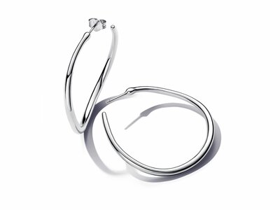 Pandora | Boucles d'Oreilles | Créoles Ouvertes de Forme Organique | 42mm | 293299C00