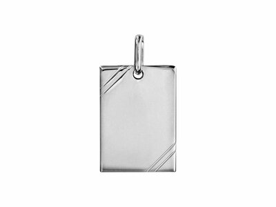 Loumya Silver | Pendentif | Plaque | Argent | 13x19mm | Personnalisable | 05823