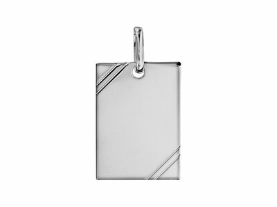 Loumya Silver | Pendentif | Plaque | Argent | 17x24 | Personnalisable | 05824