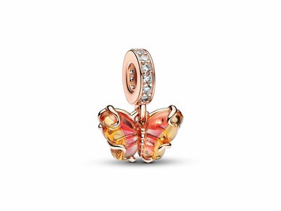 Pandora | Charm | Papillon | Verre de Murano | Rose & Jaune | 782698C01