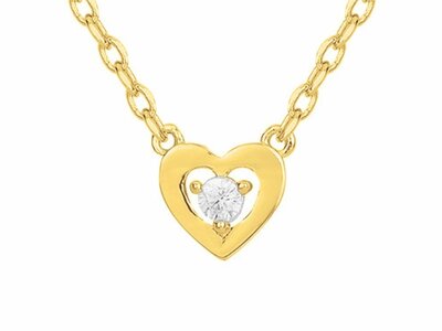 Loumya Silver | Collier | Plaqué Or | Oxyde de Zirconium | Coeur | 76700234