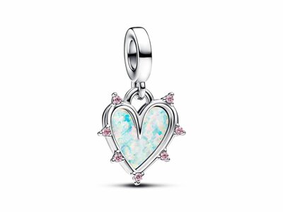 Pandora | Charm | Double Coeurs | Opale | 793434C01