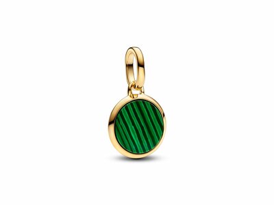 Pandora | Charm | Médaillon | Imitation Malachite | Vert | Personnalisable |763389C01