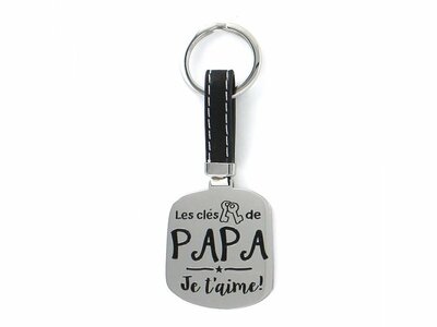 Tu es unique | Porte-Clés | Acier | Les clés de Papa Je T'Aime