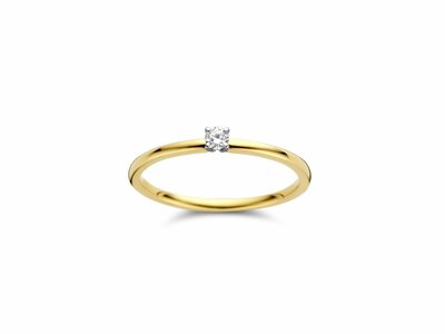 Loumya Gold "Or" | Bague | Or Jaune | Bicolore | Diamant 0.13ct | RG90627